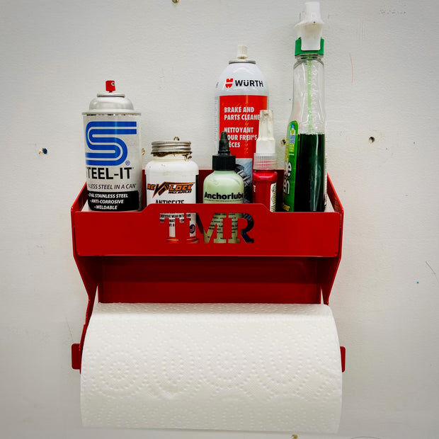 PAPER TOWEL HOLDER WITH SHELF