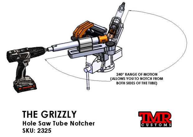 THE GRIZZLY Hole Saw Tube Notcher