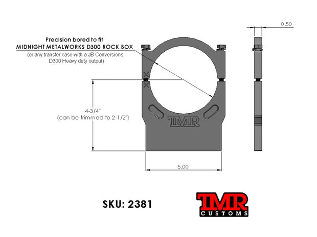 MMW D300 Rock Box Transfer Case Support/Ring - "FLANGE"