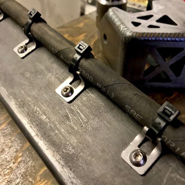 Stainless Steel Bolt On Zip Tie Tab/Cable Tie Tab - 10 Pack