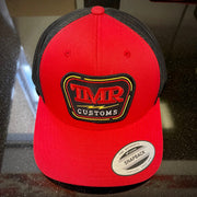 TMR CUSTOMS "THE MARK" RED/BLACK CURVED BILL HAT